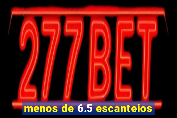 menos de 6.5 escanteios